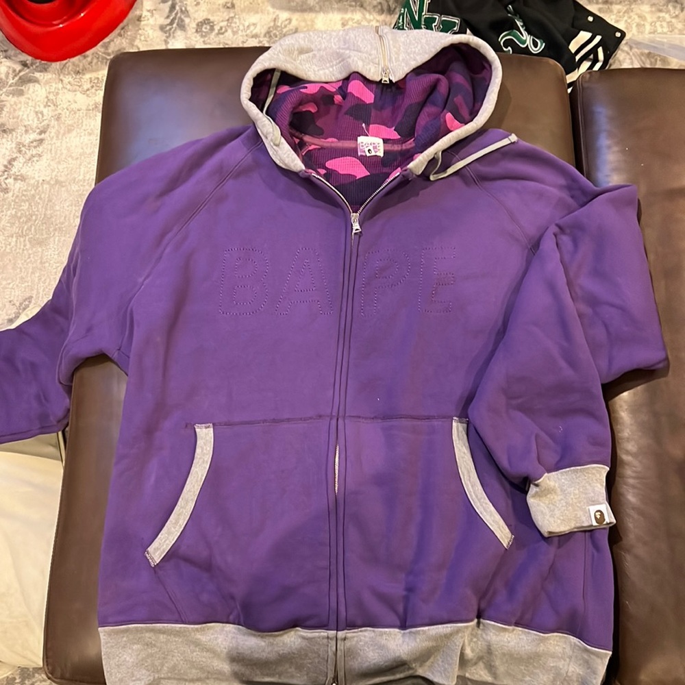 Men’s a bathing ape full zip up sweater